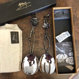 Michael Aram black orchid serving set (brand new)